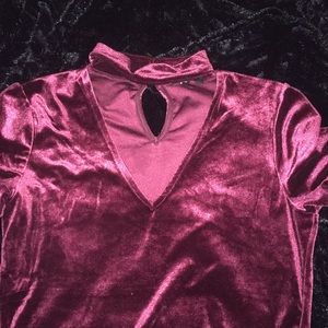Velvet choker top